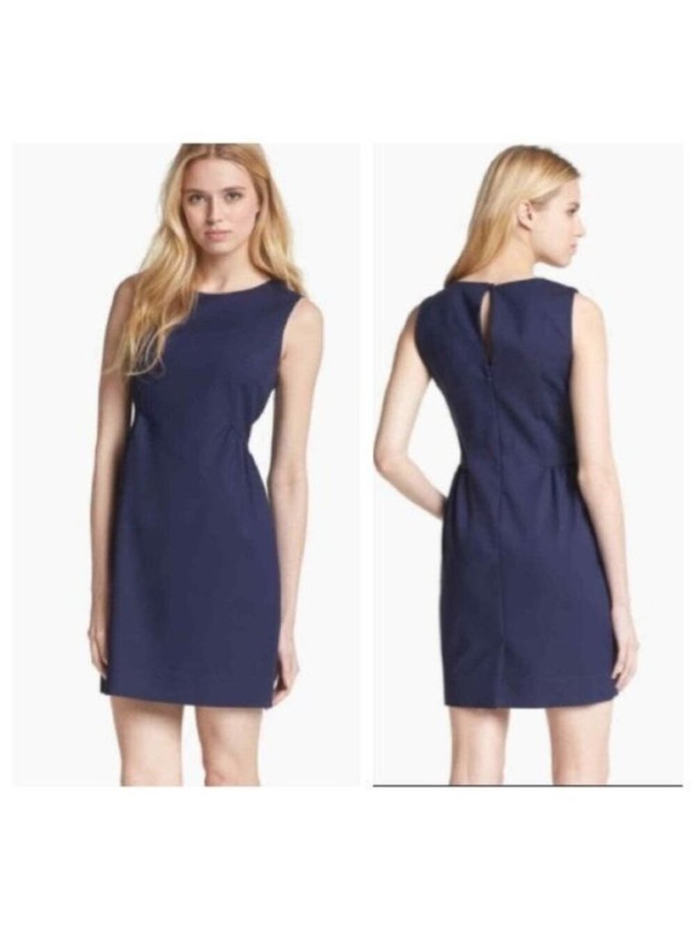 Kate Spade New York Rhys Sleeveless Sheath Dress Navy Blue Size 4 Classic